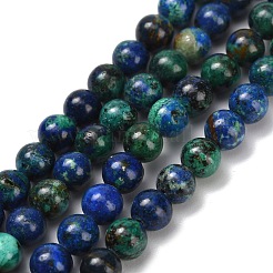 Natural Azurite Beads Strands&nbsp;G-Z110-C02-4mm