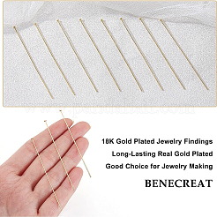 100Pcs Brass Flat Head Pins&nbsp;KK-BC0002-84B