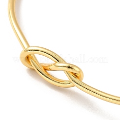 Rack Plating Brass Knot Open Cuff Bangle for Women&nbsp;BJEW-M228-01G