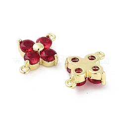 Rack Plating Brass Pave Cubic Zirconia Connector Charms&nbsp;KK-H474-20G-04