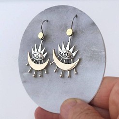 Retro Zinc Alloy Dangle Earrings&nbsp;FS-WGEB8B3-01