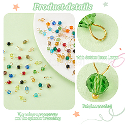 114Pcs 19 Colors Glass Charms&nbsp;PALLOY-PH01699