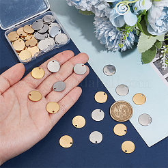 60Pcs 2 Colors Ion Plating(IP) 304 Stainless Steel Charms&nbsp;STAS-PH0005-64