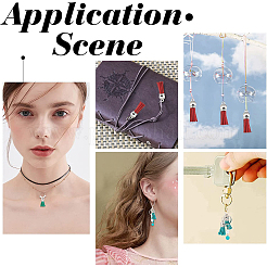 100Pcs Faux Suede Tassel Pendant Decorations&nbsp;FIND-SC0002-29A