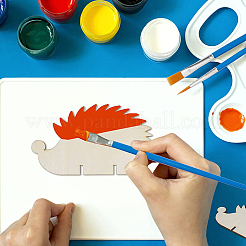 1 Set Unfinished Wooden Hedgehog&nbsp;WOOD-SP0001-68