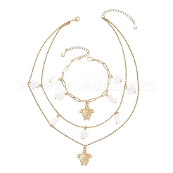 304 Stainless Steel Turtle with Star Jewelry Sets&nbsp;SJEW-JS01351