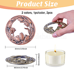 2Pcs 2 Styles Zinc Alloy Cover&nbsp;FIND-GL0002-14