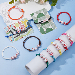 20Pcs 10 Colors Adjustable Polyester Cord Slider Bracelets&nbsp;BJEW-DC0001-22