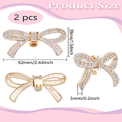 2Pcs Bowknot Alloy Crystal Rhinestone Wedding Shoe Decorations&nbsp;FIND-LP0003-71