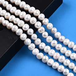 Natural Cultured Freshwater Pearl Beads Strands&nbsp;PEAR-S001-9-10mm-3