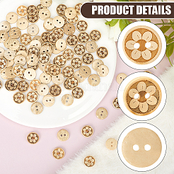 100Pcs 2-Hole Coconut Buttons&nbsp;BUTT-CY0001-31