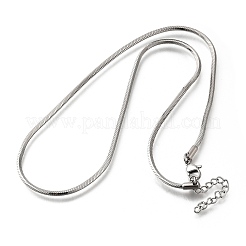2MM 304 Stainless Steel Snake Chain Necklaces for Women Men&nbsp;STAS-V011-04D-P