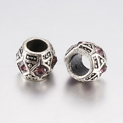 Tibetan Style Alloy Rhinestone European Beads&nbsp;PALLOY-F200-05