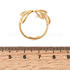 304 Stainless Steel Cuff Open Rings for Women&nbsp;RJEW-L342-04G