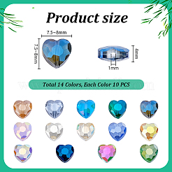 140Pcs 14 Colors Electroplate Glass Beads&nbsp;EGLA-PH0001-81