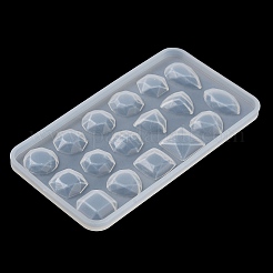 Square/Horse Eye/Teardrop DIY Faceted Gemstone Cabochon Silicone Molds&nbsp;DIY-G099-02B
