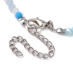 2Pcs 2 Color Glass & Natural Shell Star Beaded Necklaces Set&nbsp;NJEW-JN04646-01