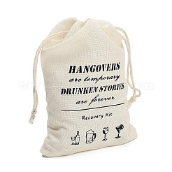 Cloth Hangover Kit Party Favor Drawstring Bags&nbsp;ABAG-A012-05A-04
