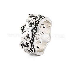 Crown Alloy Finger Ring&nbsp;RJEW-N029-096