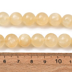 10MM Grade A Natural Golden Silk Jade Round Beaded Necklaces&nbsp;GG-CBAA808-03P-C