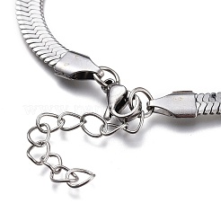 Tarnish Resistant Unisex 304 Stainless Steel Herringbone Chain Bracelets&nbsp;LS-BJEW-O177-01B-P