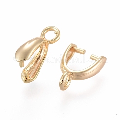 Brass Pinch Bails&nbsp;X-KK-T029-51G