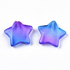 Transparent Spray Painted Glass Beads&nbsp;GLAA-S054-36-B01