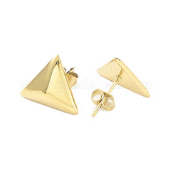 Ion Plating(IP) 304 Stainless Steel Triangle Stud Earrings for Women&nbsp;EJEW-A097-02G