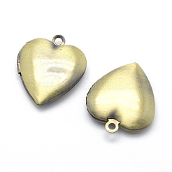 Brass Locket Pendants&nbsp;KK-F717-43AB-NR