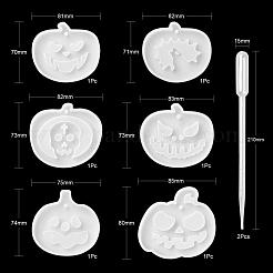 Halloween DIY Pumpkin Jack-O-Lantern Pendant Silicone Molds&nbsp;DIY-LS0001-16