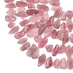 Natural Madagascar Rose Quartz Beads Strands&nbsp;G-F821-A02-01