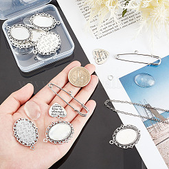 DIY Blank Photo Charm Brooch Making Kits&nbsp;DIY-FH0004-69
