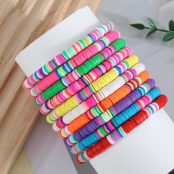 10Pcs Polymer Clay Bracelets&nbsp;BJEW-SW001601