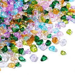 135G 9 Colors Spray Painted Transparent Glass Beads&nbsp;GLAA-TA0002-71
