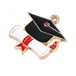 Graduation Season Alloy Enamel Pendants&nbsp;ENAM-I065-02KCG-02