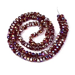 Electroplate Transparent Glass Beads Strands&nbsp;EGLA-N022-09A-B02