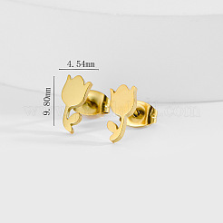 304 Stainless Steel Stud Earrings for Women&nbsp;WG63727-01