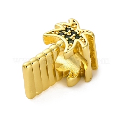 Rack Plating Brass Micro Pave Cubic Zirconia European Beads&nbsp;KK-Z081-05