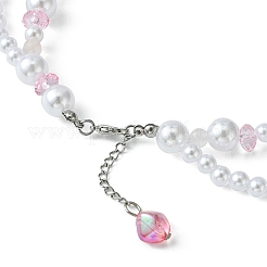 Alloy Heart Pendant Necklace&nbsp;NJEW-FZ00004-11