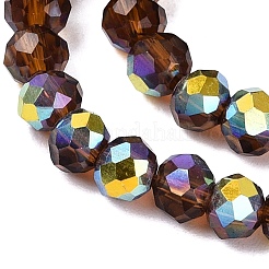 AB Color Plated Transparent Glass Rondelle Beads Strands&nbsp;EGLA-T029-4mm-10J