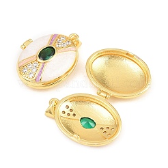 Brass Locket Pendants&nbsp;KK-D232-12G-01
