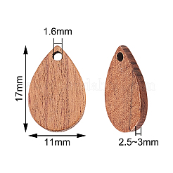 20Pcs Walnut Wood Pendants&nbsp;WOOD-CJ0001-24