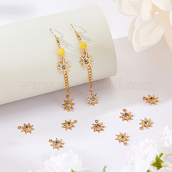 12Pcs Brass Micro Pave Cubic Zirconia Charms&nbsp;KK-DC0005-19