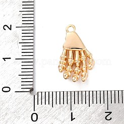Brass Micro Pave Cubic Zirconia Pendants&nbsp;KK-D288-05G