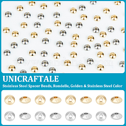 120Pcs 2 Colors 304 Stainless Steel Spacer Beads&nbsp;STAS-UN0050-37