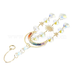 Glass Teardrop Pendant Decorations&nbsp;HJEW-JM01164