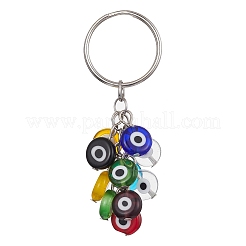 Handmade Evil Eye Lampwork Beads Keychain&nbsp;KEYC-JKC00511