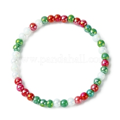 Glass Round Beaded Stretch Bracelet for Kids&nbsp;BJEW-JB09584