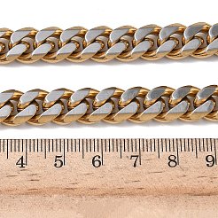10MM 201 Stainless Steel Cuban Link Chain Necklaces for Women Men&nbsp;NJEW-F360-01G