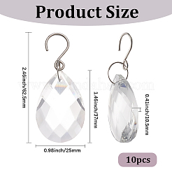10Pcs Glass Pendant Decorations&nbsp;AJEW-SP0004-79